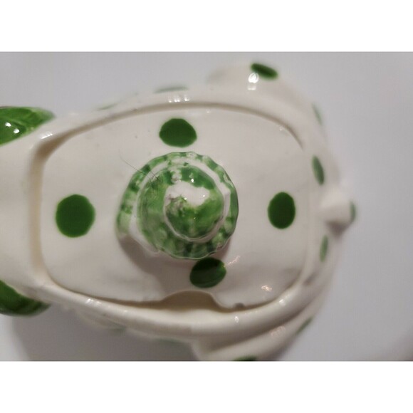 Vintage J S N Y Ceramic Frog Creamer & Lidded Sugar Bowl Japan Nice - Picture 6 of 7